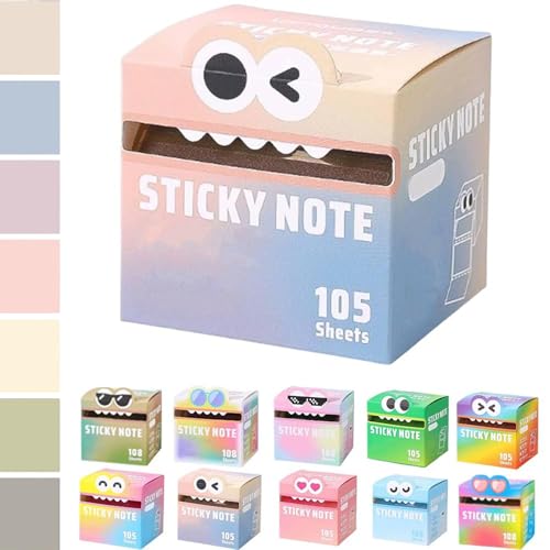 Nettes Monstermuster Kleber Note, 2025 neue 105 Blätter/Roll Fun Pastel Pull-out Memo-Pads, zufällige Farbe Easy Niedliche Sticky-Noten für Lehrer und Schüler C Nettes Monstermuster Kleber Note, 2025 neue 105 Blätter/Roll Fun Pastel Pull-out Memo-Pads, zufällige Farbe Easy Niedliche Sticky-Noten für Lehrer und Schüler C von Generic