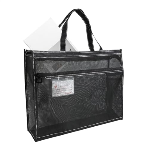 Netztasche für Kunst, Netztaschen mit Reißverschluss, transparent, 43,2 x 33,2 x 11,1 cm, mit Griff und Reißverschluss, A3-Projekttasche für Schule Netztasche für Kunst, Netztaschen mit Reißverschluss, transparent, 43,2 x 33,2 x 11,1 cm, mit Griff und Reißverschluss, A3-Projekttasche für Schule von Generic