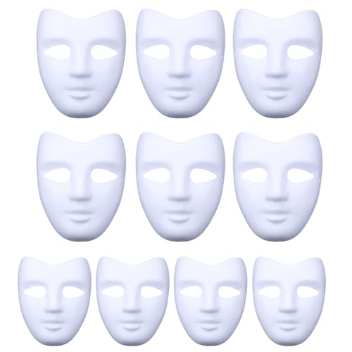 Newwyt Bemalbare Papiermaske leere Maske Papier Cosplay-Maske Vollgesichts-Maskerade-Maske weiße DIY-Maske für Kunsthandwerk Partys Geschenkpapier von Generic