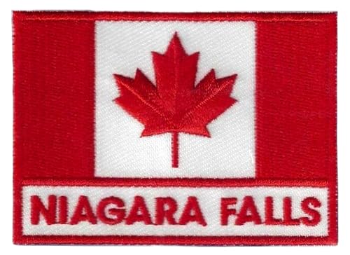 Generic Niagara Falls Shield Patch (7,6 cm) bestickter Aufnäher zum Aufbügeln auf Reisen, Kanada, Ahornblatt, Souvenir, Emblem, perfekt für Rucksäcke, Gepäck, Hüte, Taschen, Handwerk, von Generic