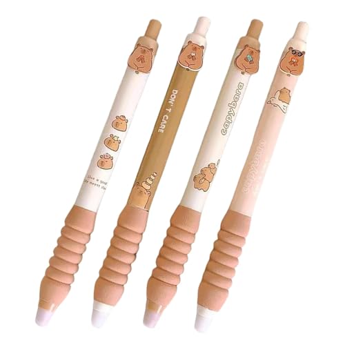 Niedliche Capybara-Stifte, Gelschreiber, Capybara Kugelschreiber, Blau, 4 x Schreibwaren-Set, Gelschreiber, 0,5 mm, Druckkugelschreiber, niedliche Stifte für zu Hause Niedliche Capybara-Stifte, Gelschreiber, Capybara Kugelschreiber, Blau, 4 x Schreibwaren-Set, Gelschreiber, 0,5 mm, Druckkugelschreiber, niedliche Stifte für zu Hause von Generic