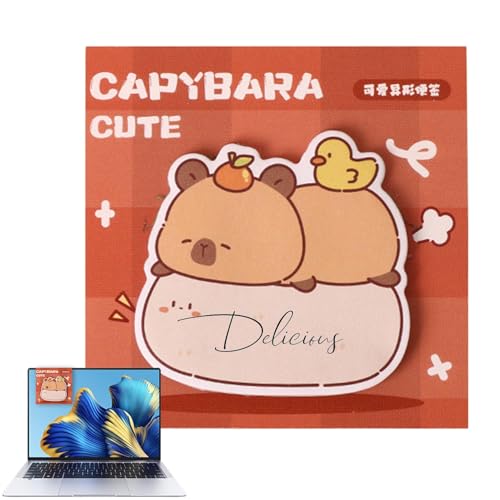 Niedliche Haftnotizen, selbstklebende Notizblöcke | Capybara Cartoon-Tier-Haftnotizen – 30 Blatt Memo-Notizblock, abnehmbare Notizbücher für Studium Niedliche Haftnotizen, selbstklebende Notizblöcke | Capybara Cartoon-Tier-Haftnotizen – 30 Blatt Memo-Notizblock, abnehmbare Notizbücher für Studium von Generic