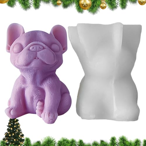 Niedliche Kerzenformen, Hundekerzenform, Antihaft-Silikonkerzenform, Mehrzweck-Kerzenform, weiche Harzformen für Seife, Epoxidharz, Süßigkeiten, Schokolade, Kuchen von Generic