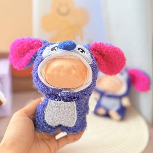 Niedliche Mini Plüsch Puppen Kleidung, 2 Pcs Blaue Puppe Kleidung for 17cm Puppen, Puppe Outfit Zubehör-Sets enthalten 1 Bodysuits 1 Hüte, for DIY Geschenke von Generic