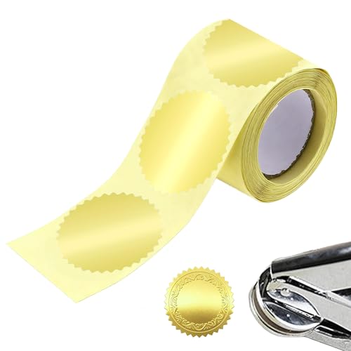 Notary Seals,Folienverschluss-Sticker für Urkunden - 100 Stück Selbstklebende Notarfolienetiketten Für Weihnachtskarten Dokumentenarchivierung Hochzeitseinladungen Babyfeier von Generic