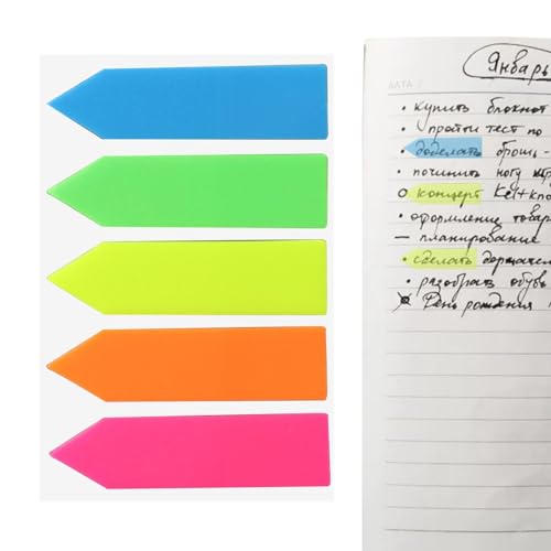 Notiz-Etiketten-Aufkleber, Haftindex-Tabs, 100 x PET-Buch-Anmerkungs-Tabs, fluoreszierende Identifikationsaufkleber, bunt, fluoreszierend, für Kühlschrank Notiz-Etiketten-Aufkleber, Haftindex-Tabs, 100 x PET-Buch-Anmerkungs-Tabs, fluoreszierende Identifikationsaufkleber, bunt, fluoreszierend, für Kühlschrank von Generic