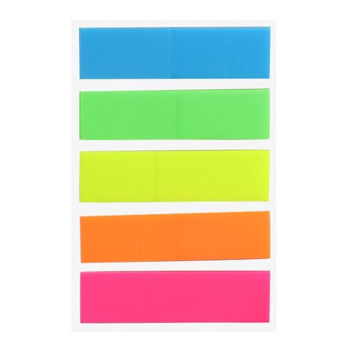 Notiz-Etiketten-Aufkleber, Haftindex-Tabs, 100 x PET-Buch-Anmerkungs-Tabs, fluoreszierende Identifikationsaufkleber, bunt, fluoreszierendes Notizpapier-Etikett, durchscheinend für Kühlschrank Notiz-Etiketten-Aufkleber, Haftindex-Tabs, 100 x PET-Buch-Anmerkungs-Tabs, fluoreszierende Identifikationsaufkleber, bunt, fluoreszierendes Notizpapier-Etikett, durchscheinend für Kühlschrank von Generic