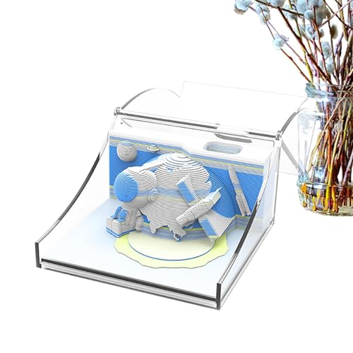 Notizblock - Künstlicher Notizblock, Haftnotizen Mit Papierschnitzerei | Attraktiver Papiertischkalender Notizblock Mit Tieren, Künstlicher Notizblock Für Kalender 2024 Pe von Generic