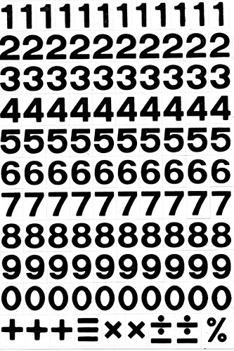 Nummern Zahlen schwarz 18 mm Aufkleber Sticker Büro Hobby Briefkasten Hausnummer Ordner ordnen organisieren Einladung von Generic