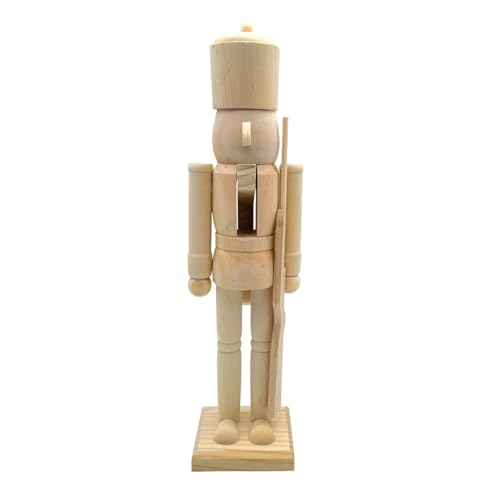 Nussknacker aus unbemaltem Holz – Nussknacker aus Holz zum Bemalen, Nussknacker aus unvollendetem Holz für Weihnachten, Nussknacker, Nussknacker aus unbehandeltem Holz, Malset Nussknacker aus unbemaltem Holz – Nussknacker aus Holz zum Bemalen, Nussknacker aus unvollendetem Holz für Weihnachten, Nussknacker, Nussknacker aus unbehandeltem Holz, Malset von Generic