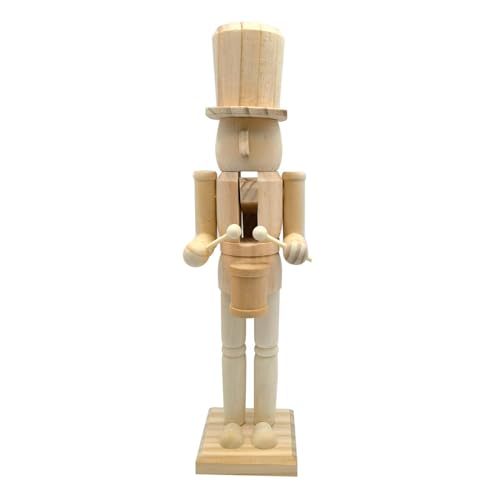 Nussknacker aus unbemaltem Holz – Nussknacker aus Holz zum Bemalen, Nussknacker aus unvollendetem Holz für Weihnachten, Nussknacker, Nussknacker aus unbehandeltem Holz, Malset von Generic
