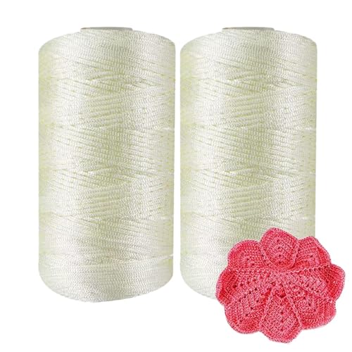 Nylon-Häkelgarn, 2-teilig, Sommerbasteln, Häkelgarn, feines Baumwollgarn aus , handgefertigte Bastelprojekte, Taschen, Hüte, Schuhe mit Kordel Nylon-Häkelgarn, 2-teilig, Sommerbasteln, Häkelgarn, feines Baumwollgarn aus , handgefertigte Bastelprojekte, Taschen, Hüte, Schuhe mit Kordel von Generic