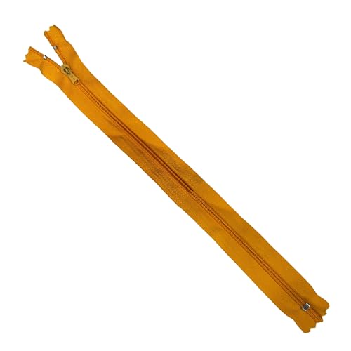 Nylon-Reißverschluss, 17,8 cm, starker und glatter Reißverschluss zum Nähen, Kleidung, Taschen, Kleider, Kissen und Bastelarbeiten (Senfgelb) von Generic
