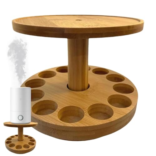 Öldisplay-Ständer - Holz Duftregal, 2-lagige kosmetische Parfümständer | Eleganter Holzlagerständer, Duftöl Diffusor Display Für Schlafzimmer, Wohnzimmer, Heimdekoration Öldisplay-Ständer - Holz Duftregal, 2-lagige kosmetische Parfümständer | Eleganter Holzlagerständer, Duftöl Diffusor Display Für Schlafzimmer, Wohnzimmer, Heimdekoration von Generic
