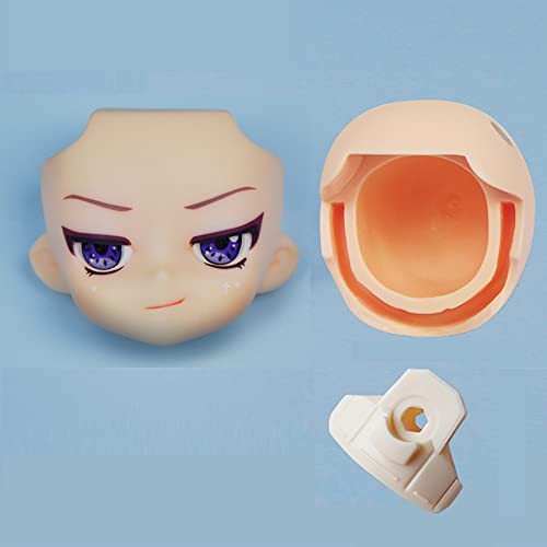 Ob11 Puppenkopf YMY Bald Head Face Shell + Back Head Shell + Gesichtsstütze für 1/12bjd Doll, GSC, YMY, Body 9 Ersatzgesichtspuppenzubehör (010) von Generic