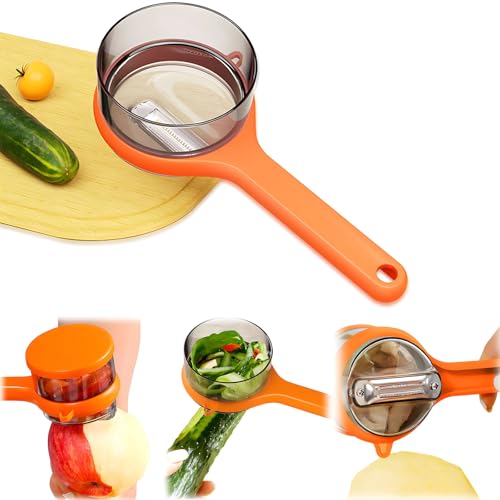 Apfel & Birnenschäler mit Aufbewahrungsbox Manueller Obst- & Gemüseschäler für Äpfel, Birnen, Kartoffeln, Papaya, Mango, Gurke, Rettich Apfel & Birnenschäler mit Aufbewahrungsbox Manueller Obst- & Gemüseschäler für Äpfel, Birnen, Kartoffeln, Papaya, Mango, Gurke, Rettich von Generic