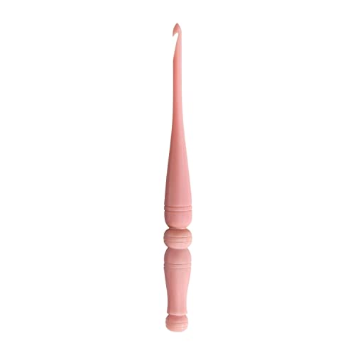 Ommi Häkelnadeln mit ergonomischem Griff, handgefertigt, 17,8 cm Häkelnadel, Stricknadel, Bastelgarn, tolles Geschenk! (Rosa, 7 mm) von Generic