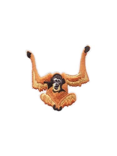 Orang-Utan-Aufnäher zum Aufbügeln, Zoo-Dschungeltier-Applikation, bestickt, 5,1 cm von Generic