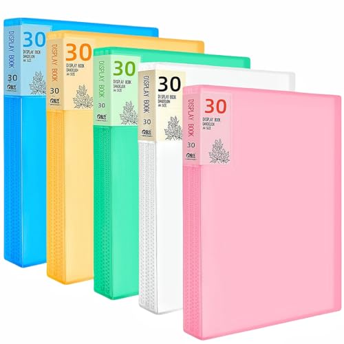 Ordner mit 30 Taschen und Kunststoffhüllen, A4-Display, 60 Seiten mit transparenten Blattschutzfolien, Portfolio-Präsentationsbuch für Kunstwerke, Dokumenten-Organizer, Ordner Ordner mit 30 Taschen und Kunststoffhüllen, A4-Display, 60 Seiten mit transparenten Blattschutzfolien, Portfolio-Präsentationsbuch für Kunstwerke, Dokumenten-Organizer, Ordner von Generic