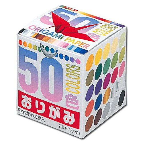 Generic Origami-Papier - Origami-Papier Set - Senbazuru (1000 Kraniche) - 50 Unifarben Sortiert - 1000 Blatt - 7cm x 7cm von Generic