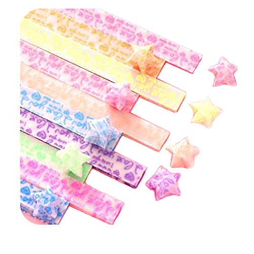 Origami Papier Sterne Glow In The Dark Faltbare Lucky Star Strips 10 Farben 210 Blatt Ausgezeichnet Praktisches Design und Langlebig von Generic