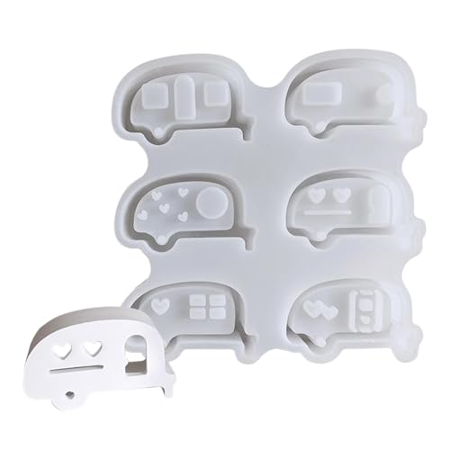 -Kerzenhalterform in Busform, Silikongießformen Ostern | tropfende Gips-Busformen, handgefertigte Epoxidharz-Silikonformen zur Herstellung von Ornamenten von Generic