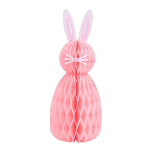 Ostereier-Wabendekorationen – Festliche Papier-Ei-Ornamente, Frühlingsparty-Dekoration | Osterhasen-Bienenstock-Kammbälle, 22,9 cm Waben-Eier aus Seidenpapier, 3er-Set, Pastellfarben, Tischdekor von Generic