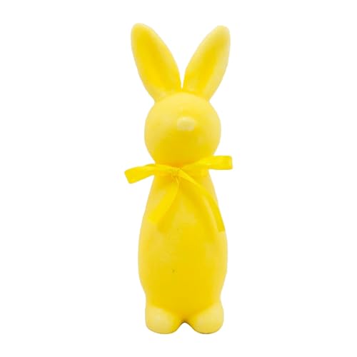 Osterhase, Ostern deko, osterdekoration, osterdeko modern, Osterhasen, frühlingsdeko, osterhasen Figuren, Simulation beflockter Kaninchen-Ornamente, osterhasen Figuren (Gelb) von Generic