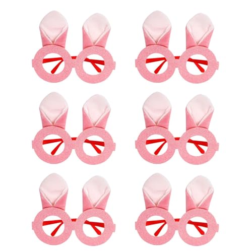 【Osterhasen-Brille – Osterbrillenrahmen, Hasenohrenbrille | Hasenkostüm-Zubehör, Osterdekoration, 6 x Osterrahmen, Hasenbrille für Partys und Carna 【Osterhasen-Brille – Osterbrillenrahmen, Hasenohrenbrille | Hasenkostüm-Zubehör, Osterdekoration, 6 x Osterrahmen, Hasenbrille für Partys und Carna von Generic