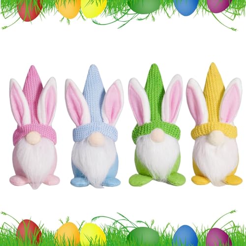 Osterhasen-Gnom – handgefertigt, Osterferiendekoration im Frühling, Zwerge zur Dekoration von Ostertischen, charmanter Osterkorb mit saisonalem Thema von Generic
