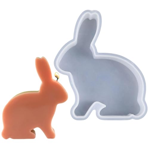 Ostern Harz Schimmel, Osterhase Silikonform, Bunny handgemachte Kerze Silikonform | Multifunktionale Gießkunst zur Herstellung von Kerzen, , Seife, Gips und Epoxidharz von Generic