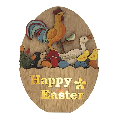 Ostern Tischschild,Ostern Tischschilder - -Holzschnitzereien erhellen Osterdekorationen | Niedliche Tischdekoration, Nachtlicht für Familie, Freunde, Kollegen Ostern Tischschild,Ostern Tischschilder - -Holzschnitzereien erhellen Osterdekorationen | Niedliche Tischdekoration, Nachtlicht für Familie, Freunde, Kollegen von Generic