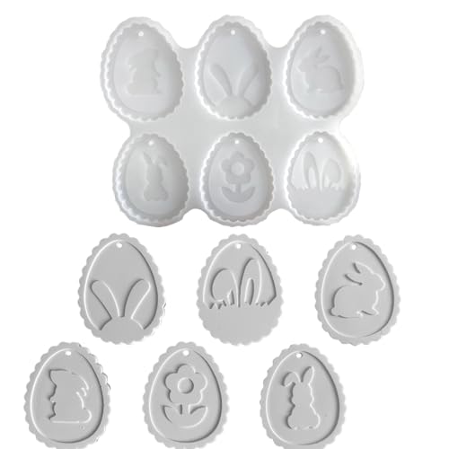 Osterverzierung Silikonform - Osterform zum Harzgießen, Osterform Bunny Thema Epoxidharz Formen machen, Epoxidharz Osterverzierungen machen Form zum Gießen von Betonornamenten von Generic