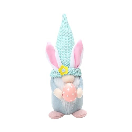 Osterwichtel aus Plüsch mit Ei Osterhasenpuppe für den Feiertag auf dem Tisch Schreibtisch Frühling Wichtel Geschenke für Frauen Ostern Männer Geschenk Osterdeko Innen von Generic