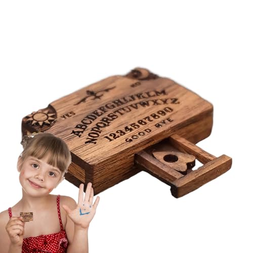 Ouija-Tisch in Miniaturform, Ouija-Tisch aus Holz, mit Platten, Miniaturtisch für Freunde der Familie, Tischdekoration Ouija-Tisch in Miniaturform, Ouija-Tisch aus Holz, mit Platten, Miniaturtisch für Freunde der Familie, Tischdekoration von Generic