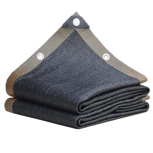 Outdoor Schattiernetz Windschutznetz 99% Schwarz Sonnenschutz Plane Luftdurchlässig Lichtblockierend for Terrasse Pflanzenbeschattung Gewächshaus(12.0x13.0 m(39.4x42.7 ft)) von Generic