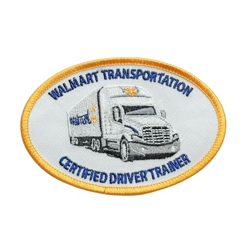 Ovales besticktes Patch-Set – Sammelabzeichen Duo mit Vintage- und Profi-Designs – Bügelembleme für Jacken, Hüte, Uniformen (Logistik) von Generic