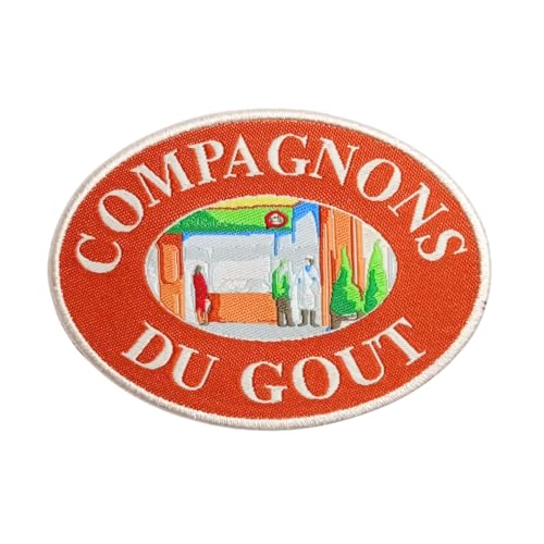 Ovales besticktes Patch-Set – Sammelabzeichen Duo mit Vintage- und professionellen Designs – Embleme zum Aufbügeln für Jacken, Hüte, Uniformen (kulinarisch) von Generic