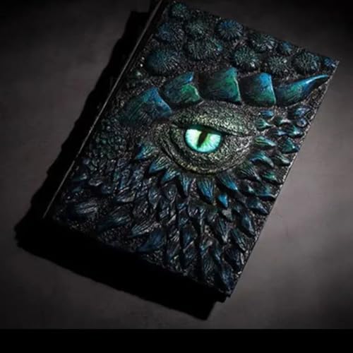 PAEOUT 3D Dragon Eye Geprägtes Journal Notizbuch, Hardcover Harz Gravur DND Notizblock zum Schreiben, Skizzieren, Tagebuch, Geschenk und Dekoration (Blau) von Generic