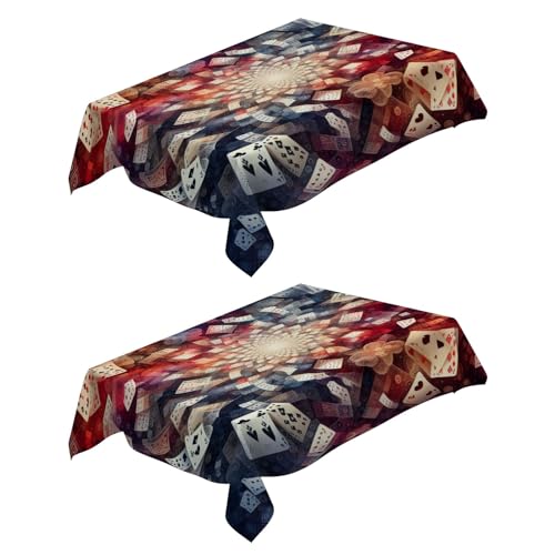 PICUAL Tischdecke 2 Stück Kartenspielen 120x160 cm Tischdecken Wasserabweisend Tischwäsche Lotuseffekt Tischtuch Tischdeko Tischwäsche Glatt PICUAL Tischdecke 2 Stück Kartenspielen 120x160 cm Tischdecken Wasserabweisend Tischwäsche Lotuseffekt Tischtuch Tischdeko Tischwäsche Glatt von Generic