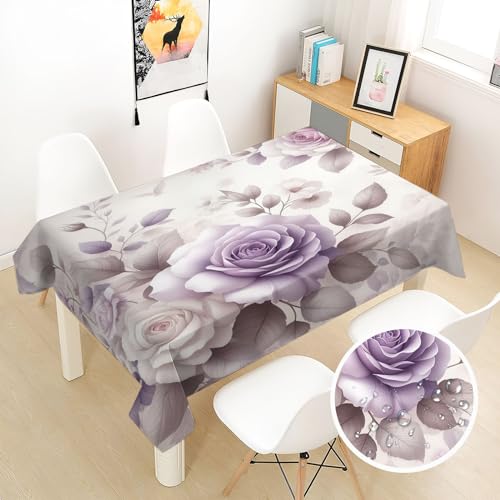 PICUAL Tischdecke Abwaschbar 2 Stück Lila Blumenmuster 120x160 cm Lotuseffekt Tischtuch Wasserabweisend Tafeldecke Tischwäsche Fleckschutz Pflegeleicht Abwaschbar Schmutzabweisend PICUAL Tischdecke Abwaschbar 2 Stück Lila Blumenmuster 120x160 cm Lotuseffekt Tischtuch Wasserabweisend Tafeldecke Tischwäsche Fleckschutz Pflegeleicht Abwaschbar Schmutzabweisend von Generic