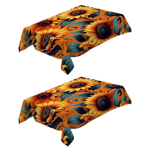 PICUAL Tischdecke Fleckschutz Abwaschbar Sonnenblume 120x160 cm Tischwäsche Wasserdicht Tischtuch 2 Stück Rechteckige Abwischbare Wachstuchtischdecke für Esszimmer Garten Hochzeiten PICUAL Tischdecke Fleckschutz Abwaschbar Sonnenblume 120x160 cm Tischwäsche Wasserdicht Tischtuch 2 Stück Rechteckige Abwischbare Wachstuchtischdecke für Esszimmer Garten Hochzeiten von Generic