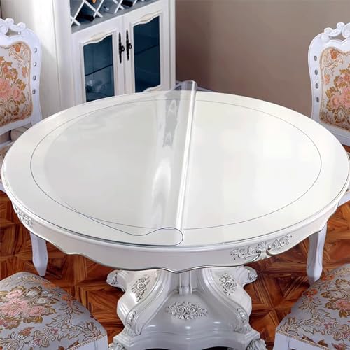 PVC Tischdecke transparent 1,5 mm dick, hitzebeständig, wasserabweisend, abwaschbar, ideal für den Schutz von Möbeln von Generic