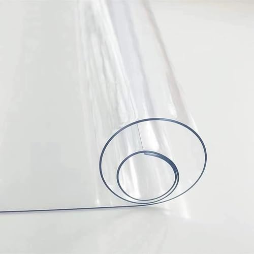 PVC Tischfolie Rechteckige Tischschutz Transparent Tischdecke für Esstisch Schreibtischmatte 1 mm dick Einfach zu Reinigen vielseitige Bodenschutzmatte(30 x 70 cm) von Generic