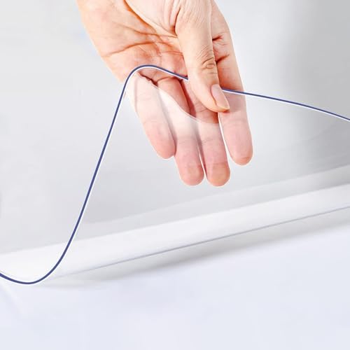 PVC-Tischschutz, wasserdicht, durchsichtige Tischabdeckung, durchsichtige Tischdeckenmatte aus Kunststoff, transparente PVC-Tischdecke, Tischunterlagen für Küchen- und Esstisch (transparent PVC-Tischschutz, wasserdicht, durchsichtige Tischabdeckung, durchsichtige Tischdeckenmatte aus Kunststoff, transparente PVC-Tischdecke, Tischunterlagen für Küchen- und Esstisch (transparent von Generic