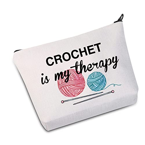 PYOUL Strick-Projekttasche Crochet is My Therapy Knitting Humor Geschenk Garn Tasche Stricktasche Muttertagsgeschenk, My Therapy Bag Eu von Generic