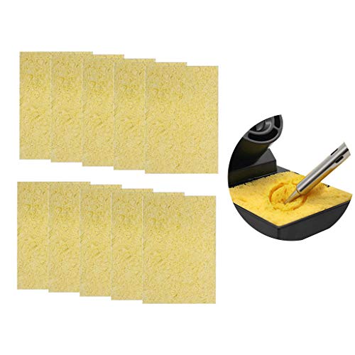 Packung mit 10 Stück Lötkolben-Reinigungsschwamm, quadratischer Schwamm, Hochtemperaturschwamm, Schweißplattform-Reinigungspads Packung mit 10 Stück Lötkolben-Reinigungsschwamm, quadratischer Schwamm, Hochtemperaturschwamm, Schweißplattform-Reinigungspads von Generic
