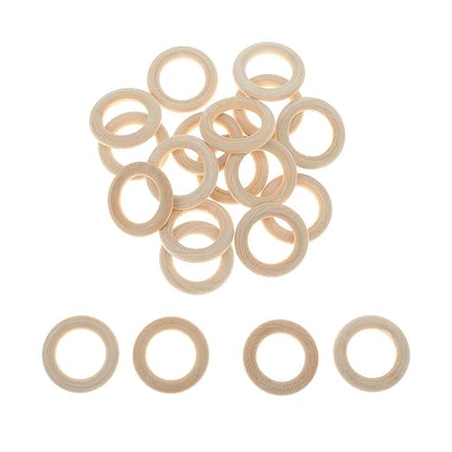 Packung mit 20 3,5 cm natürlichen Holz Loop Ring Holz Material für DIY Schmuckzubehör kreativ und nützlich Nizza verarbeitet Packung mit 20 3,5 cm natürlichen Holz Loop Ring Holz Material für DIY Schmuckzubehör kreativ und nützlich Nizza verarbeitet von Generic