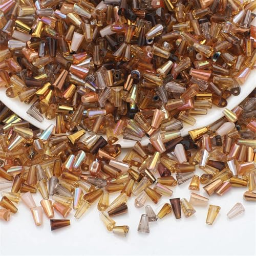 Pagoden-Glasperlen für Bastelarbeiten, 3 x 6 mm, 120 Stück von Generic
