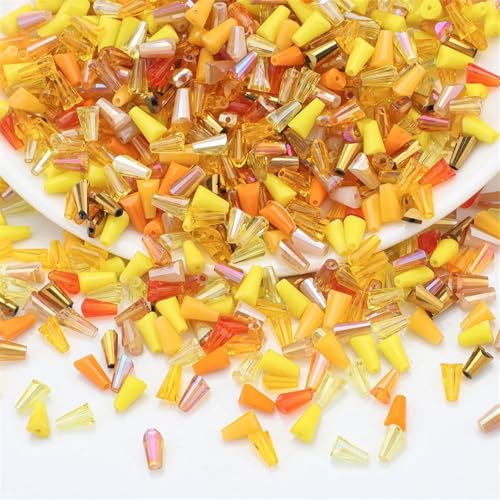 Pagoden-Glasperlen für Bastelarbeiten, 3 x 6 mm, 120 Stück von Generic